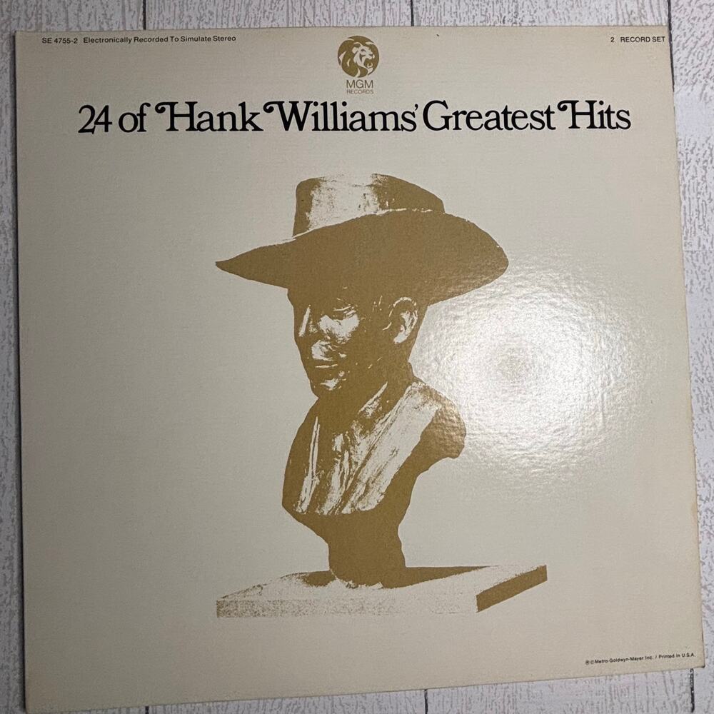 Vintage 1970 24 of Hank Williams’s Greatest Hits 2 Record Set